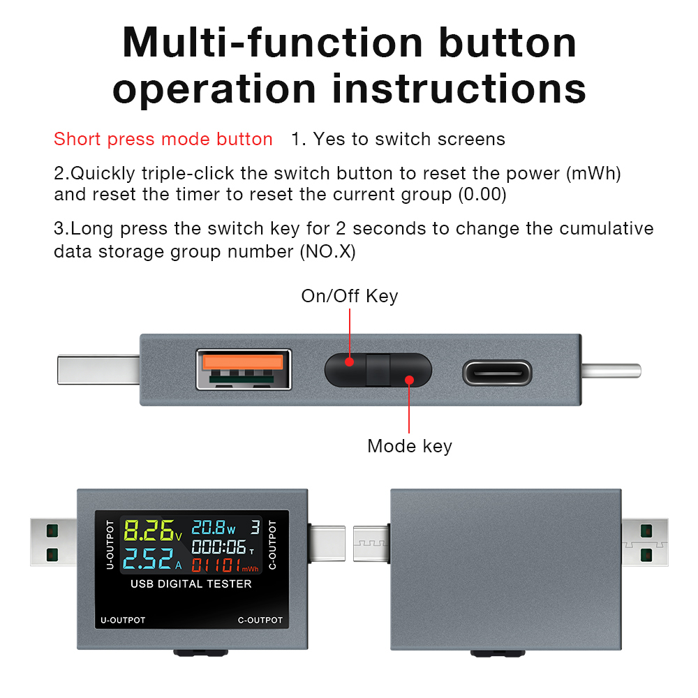 USB Type-C Charging Tester DC  - Power Supply Tester review and price