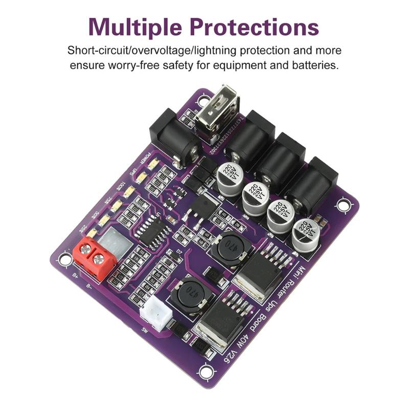 Mini Router UPS Board 40W Batt - Power Supply 12V review and price