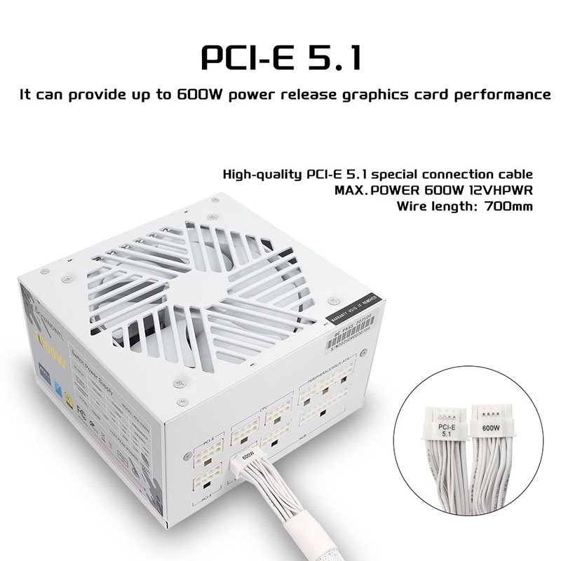White 750w 850w 1000W 1200W Wa - Power Supply 750W review and price